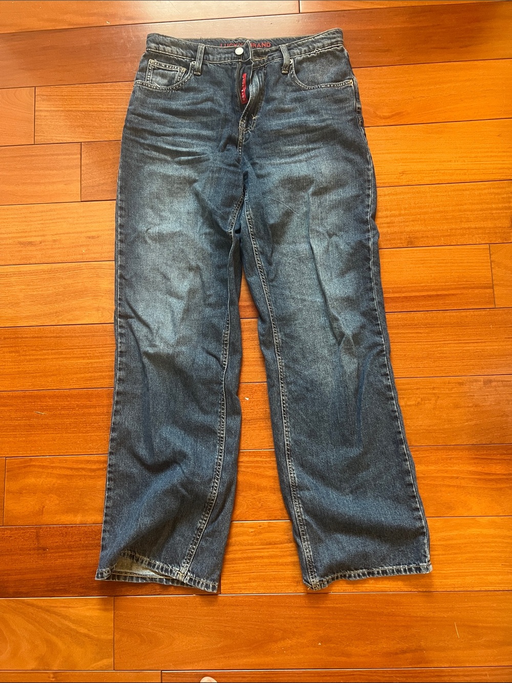 Lucky Brand Blue Denim wide leg high rise Jeans 6/28